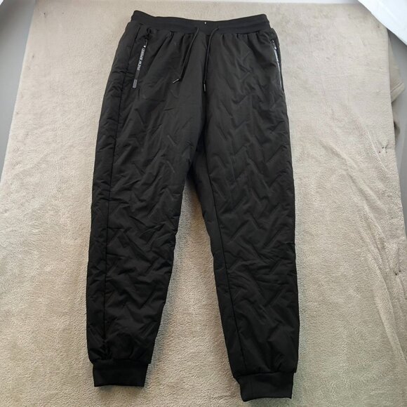 New Sport Men's Jogger Pants XXL Black Fleece Lined Warm Winter Pull on Drawstri - Picture 10 of 11